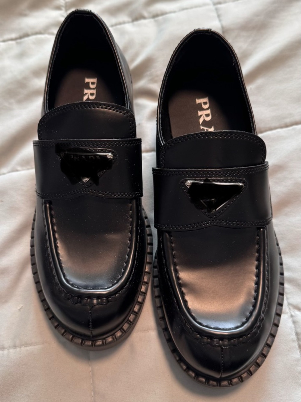 Black Leather Penny Loafers